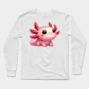 Cute Little Axolotl Illustration Long Sleeve T-Shirt